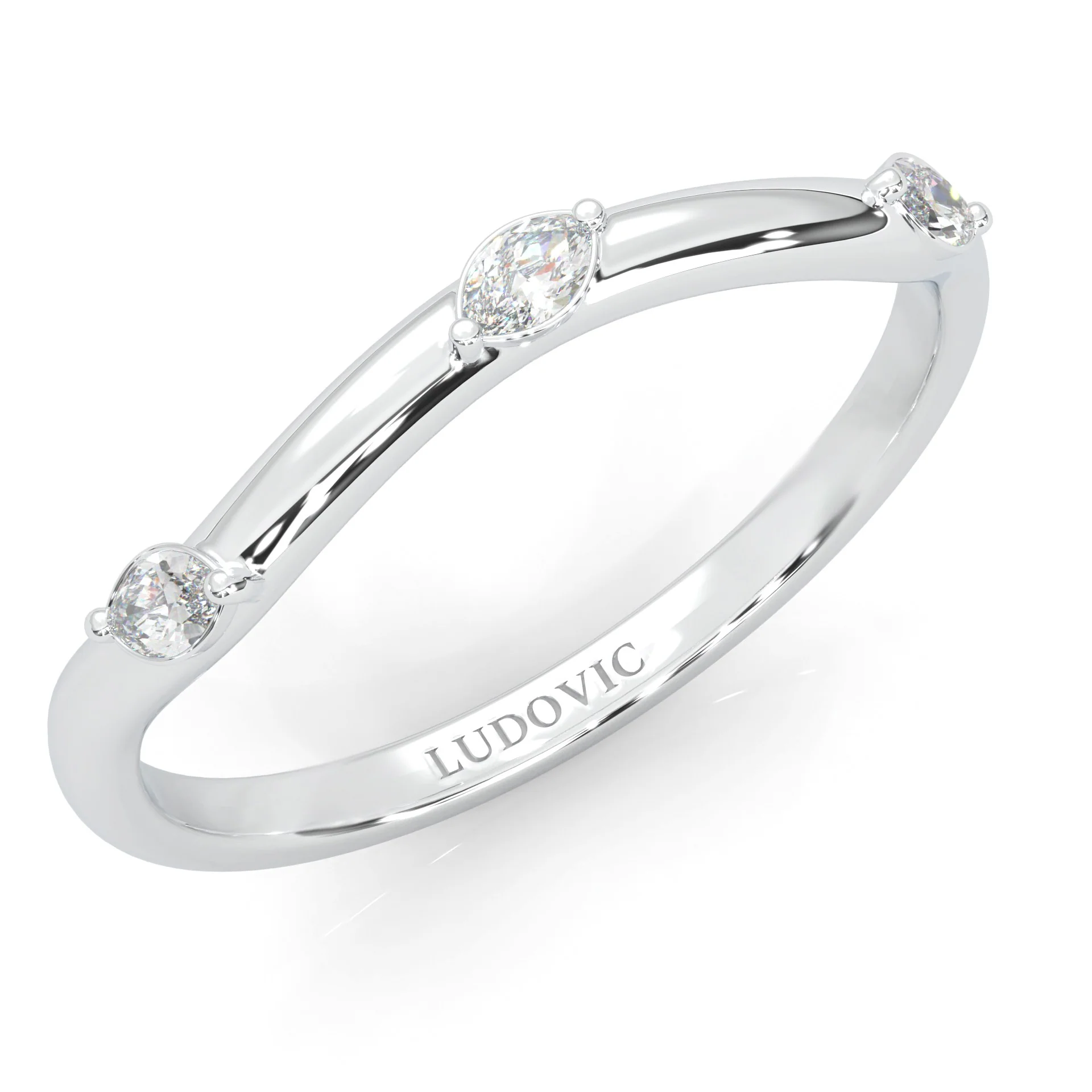 Unique Twist Wedding Band - Image 7