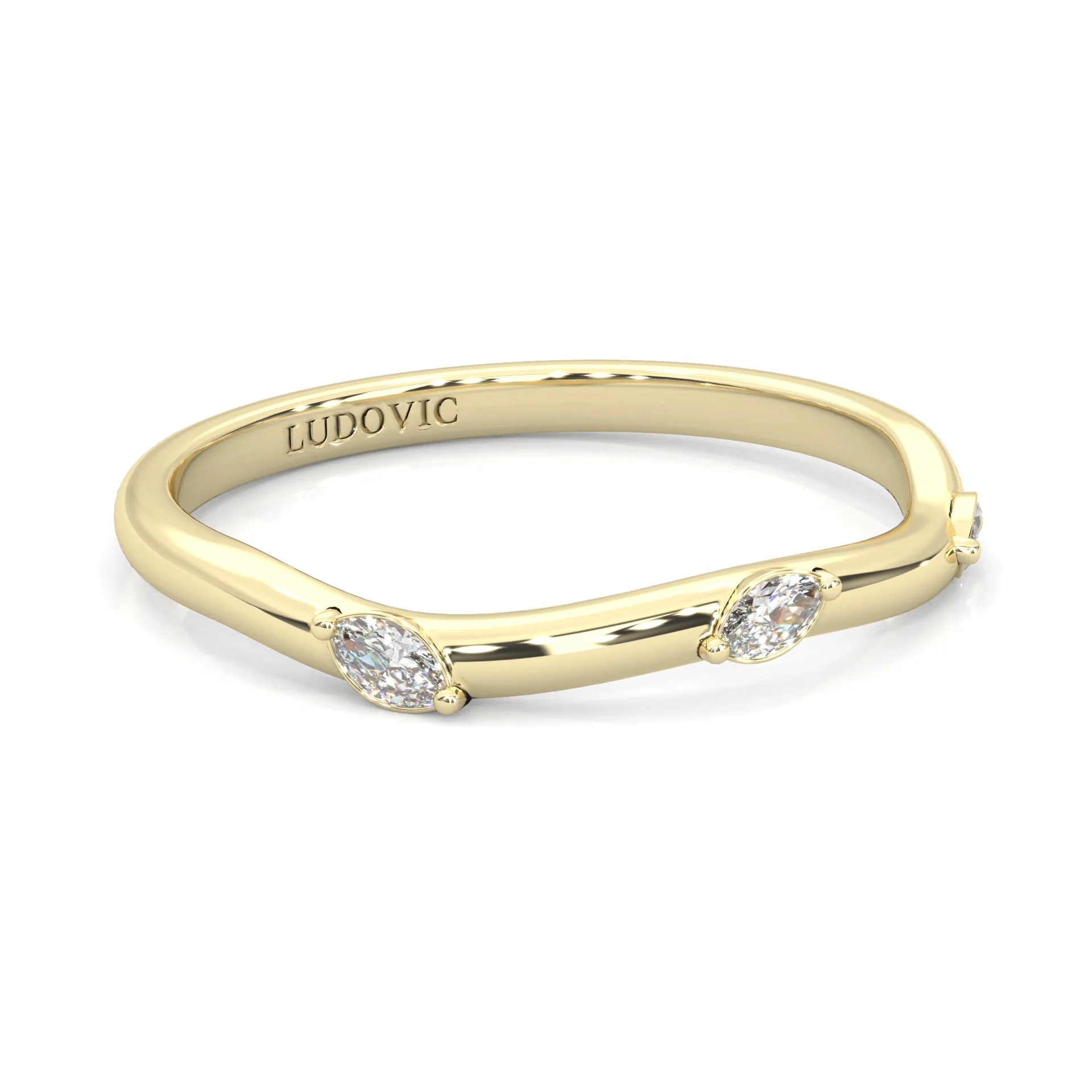 Unique Twist Wedding Set (14k Solid Yellow Gold) - Image 10