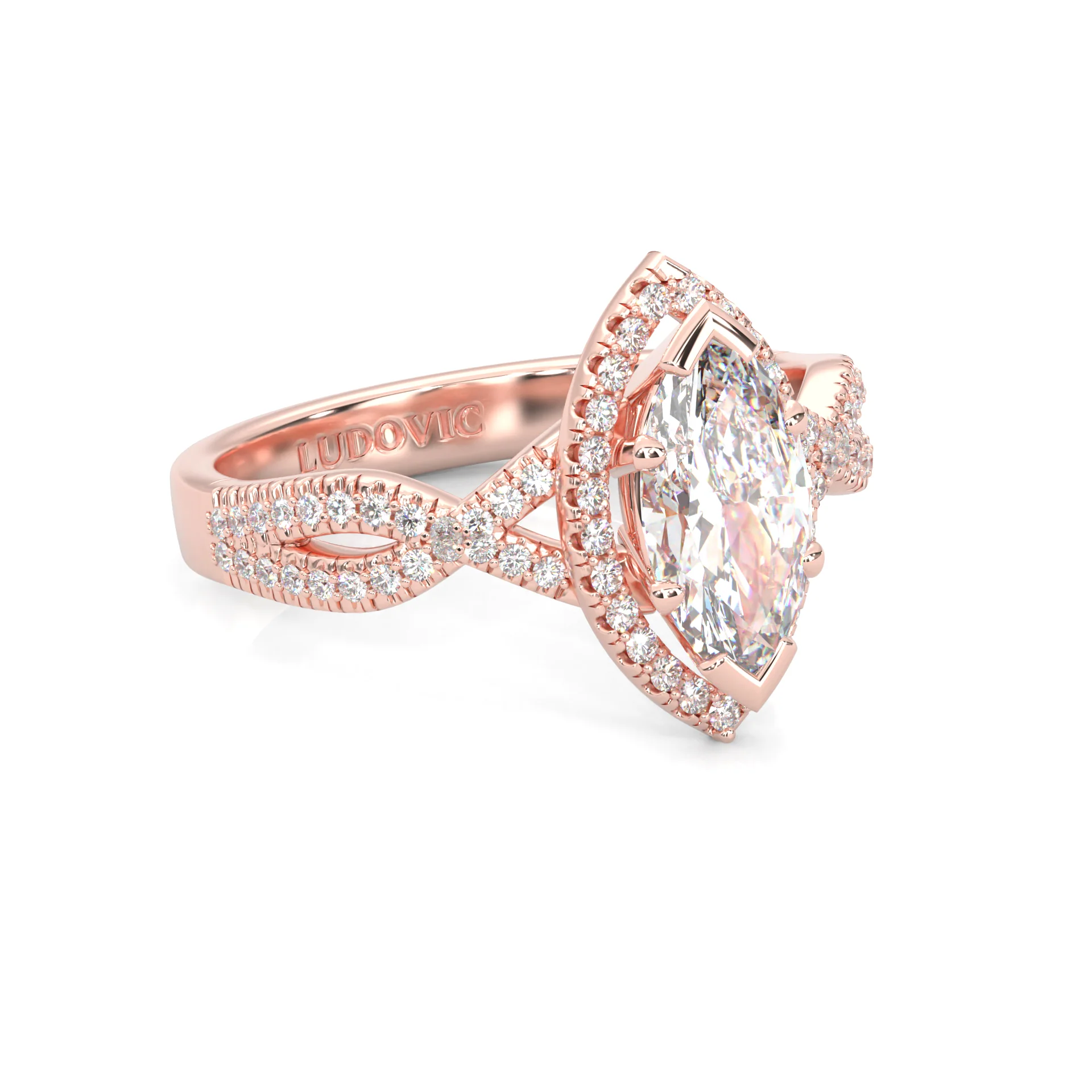 Wedding Set 4 (14k Solid Rose Gold) - Image 4