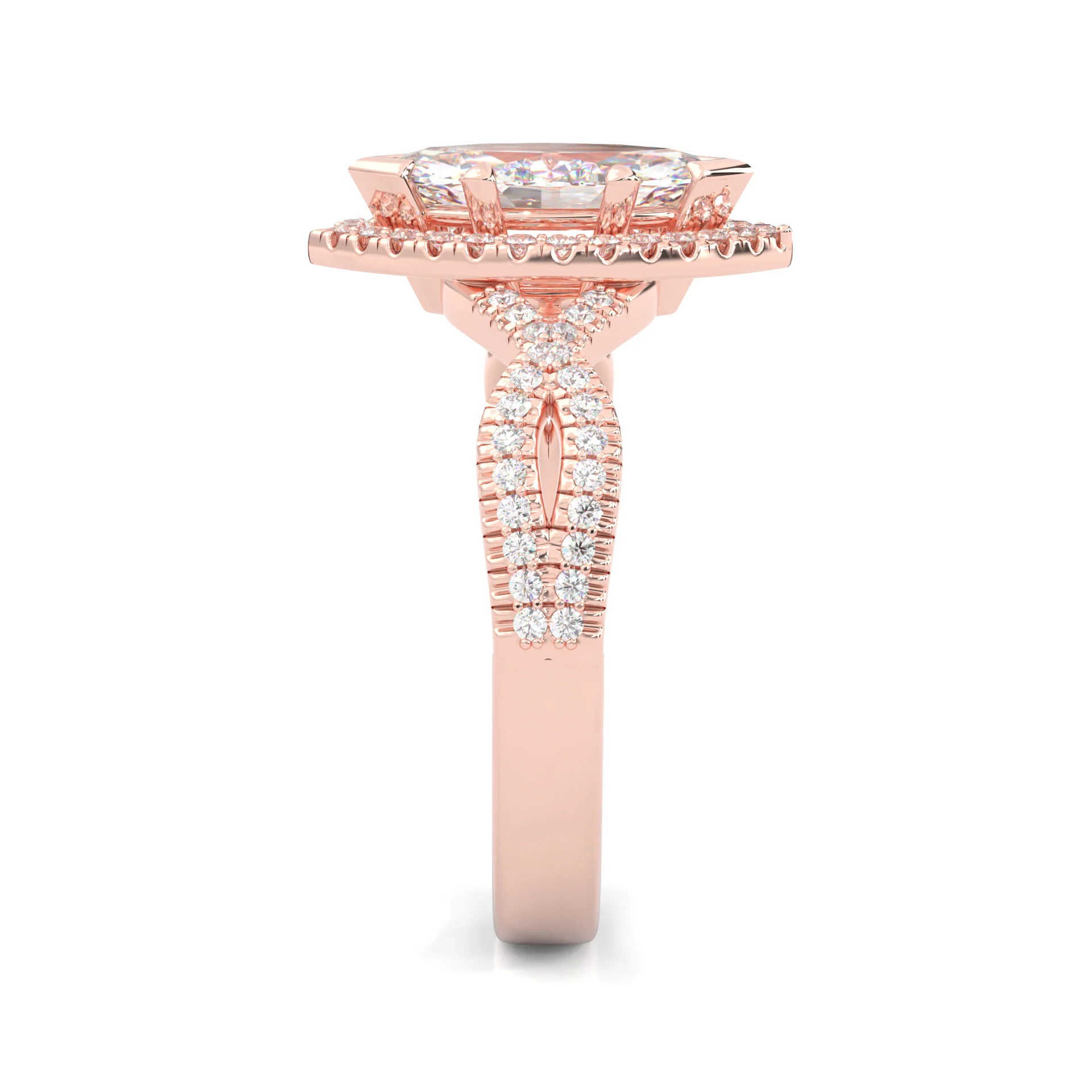 Wedding Set 4 (14k Solid Rose Gold) - Image 5