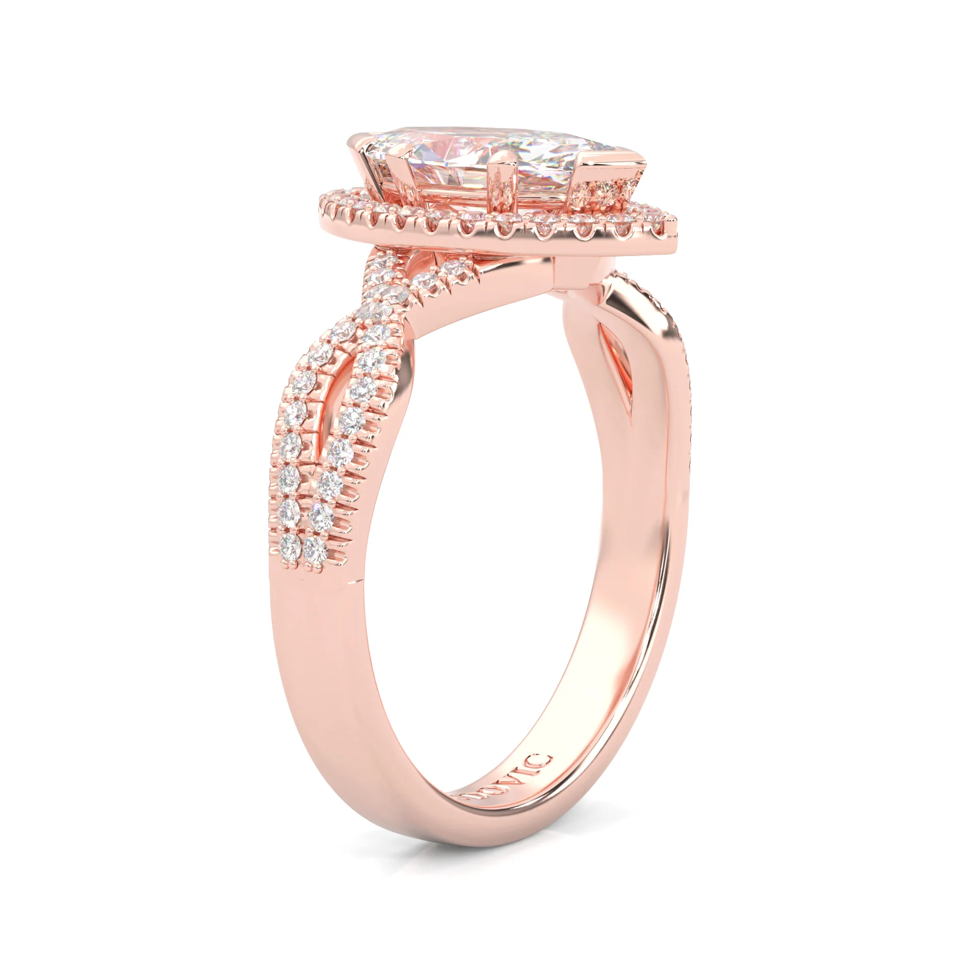 Wedding Set 4 (14k Solid Rose Gold) - Image 6