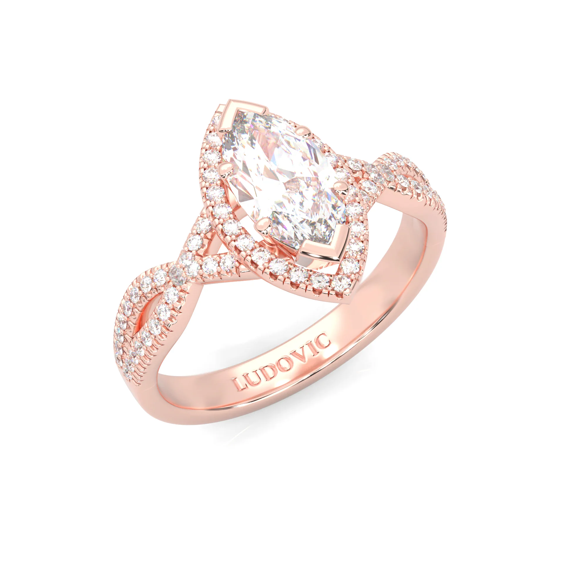 Wedding Set 4 (14k Solid Rose Gold) - Image 8