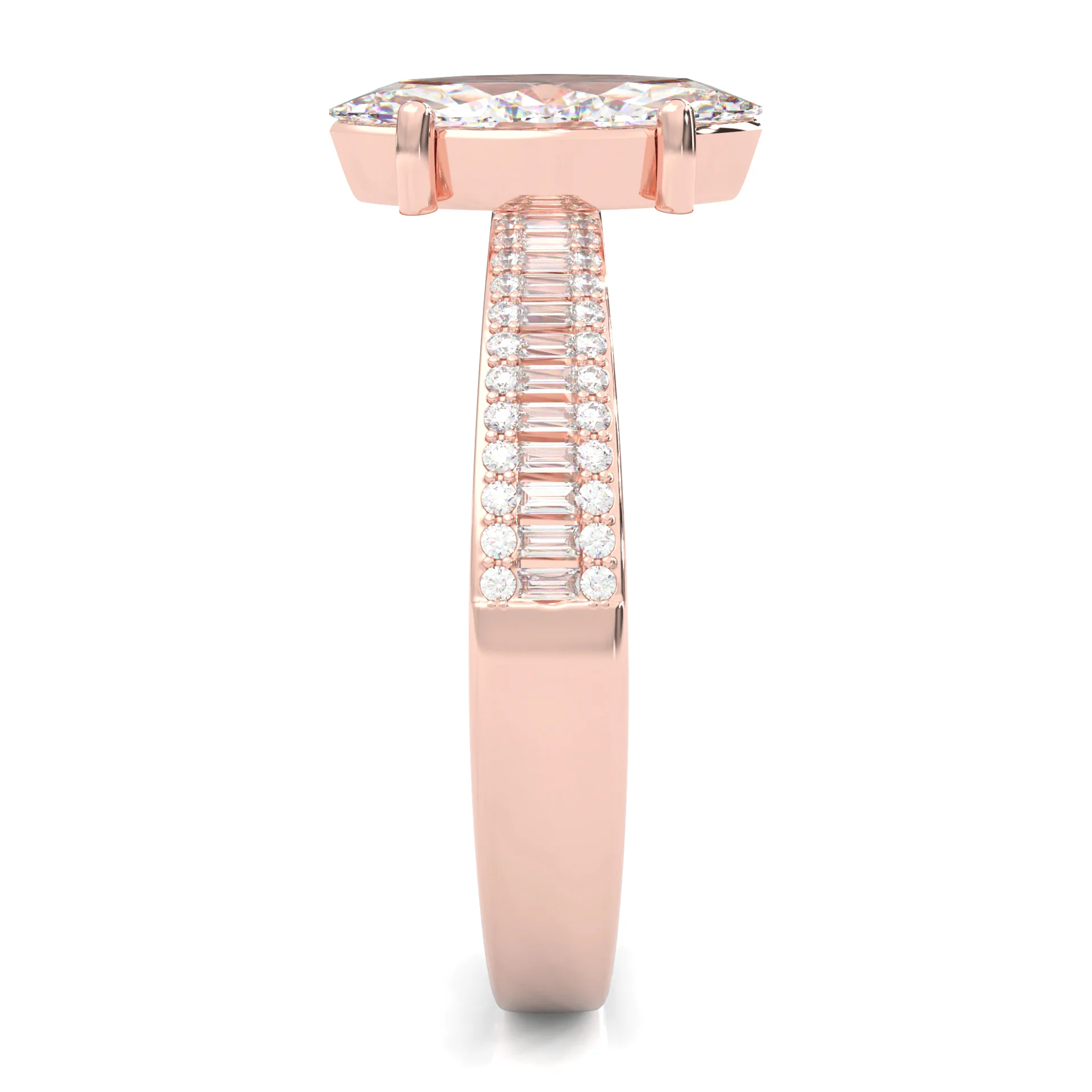 Wedding Set 7 (14k Solid Rose Gold) - Image 6