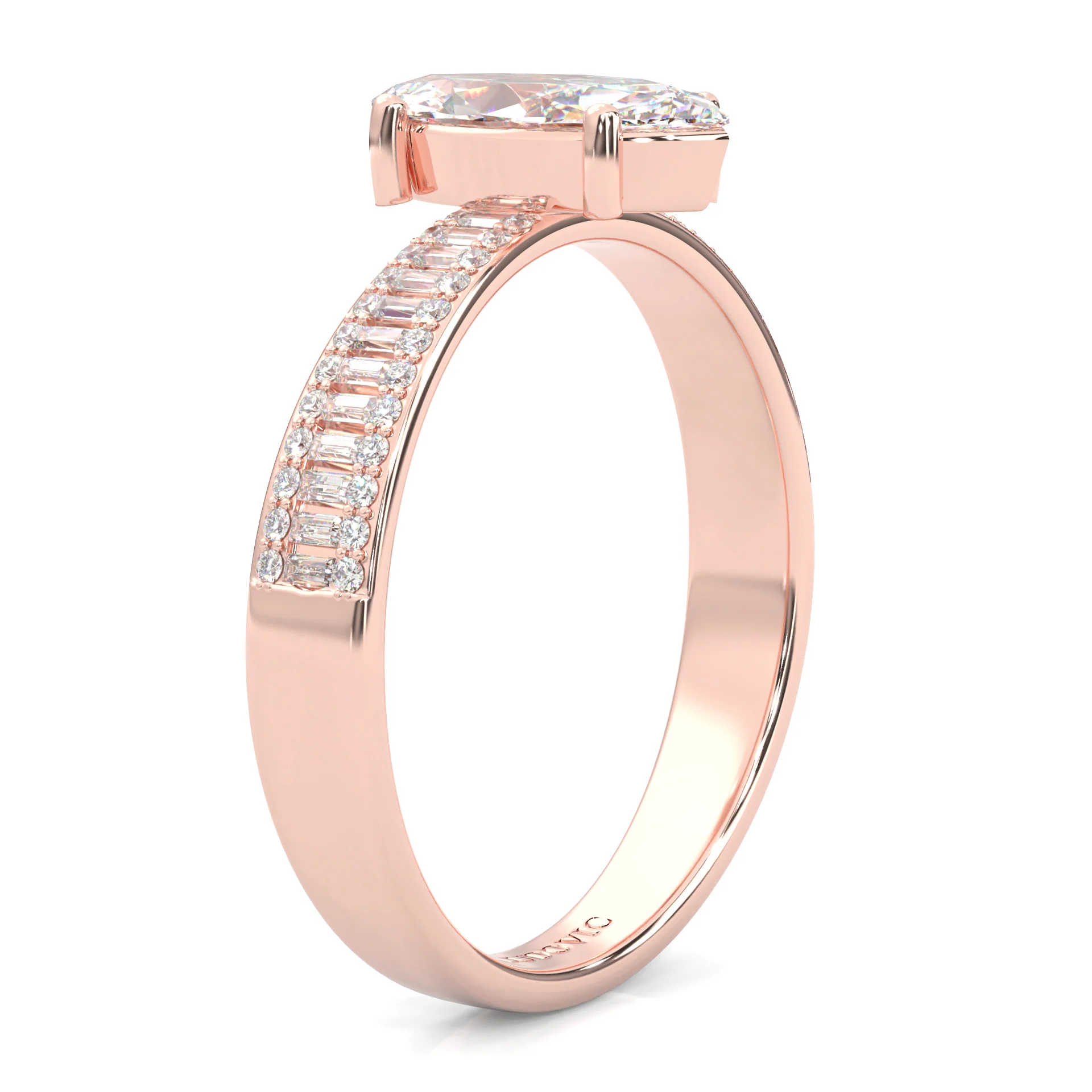 Wedding Set 7 (14k Solid Rose Gold) - Image 7