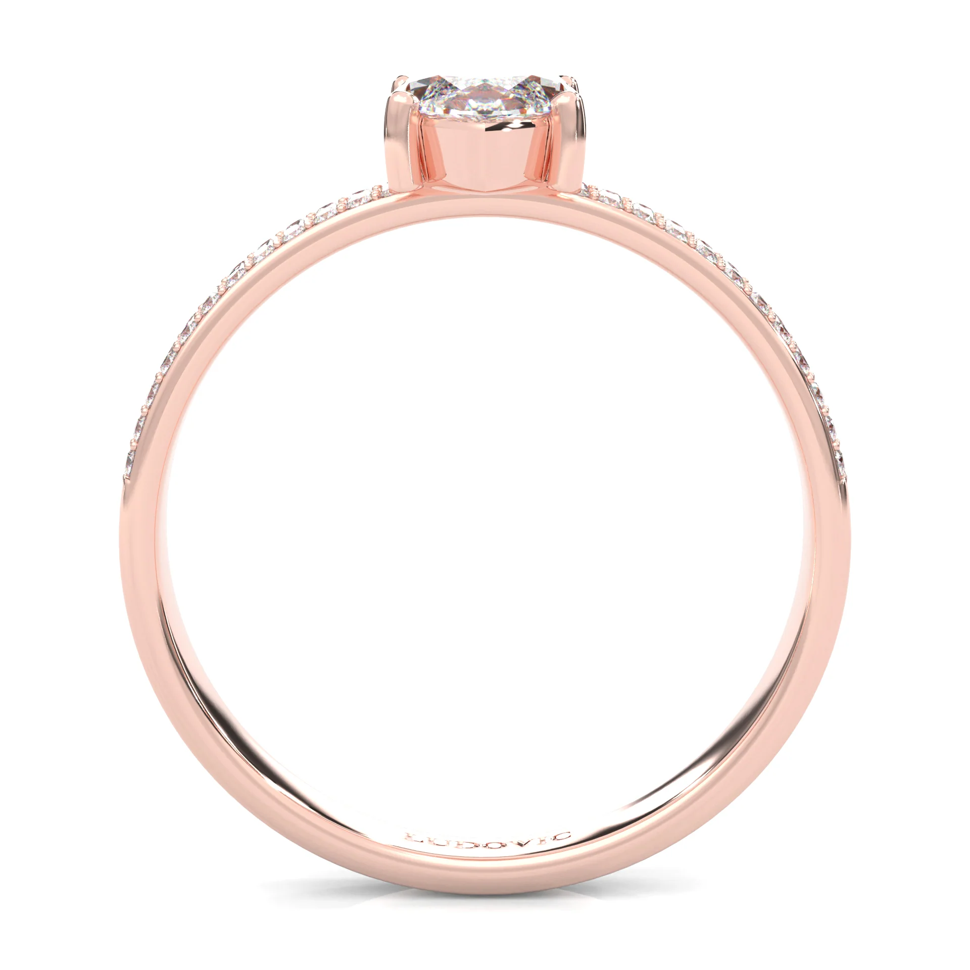 Wedding Set 7 (14k Solid Rose Gold) - Image 8